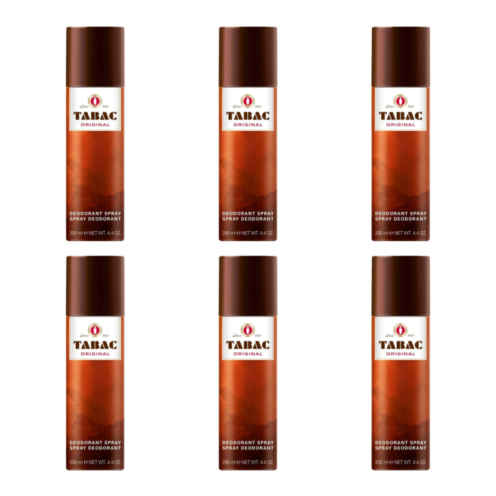 Tabac Original Deodorant Spray 200ml - Pack of 6