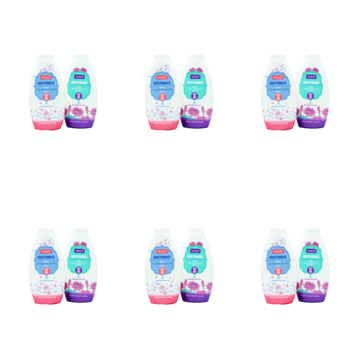 Nuagé Talc-Free Body Powder Cherry Blossom & Waterlily Scent, 250g - Pack of 6