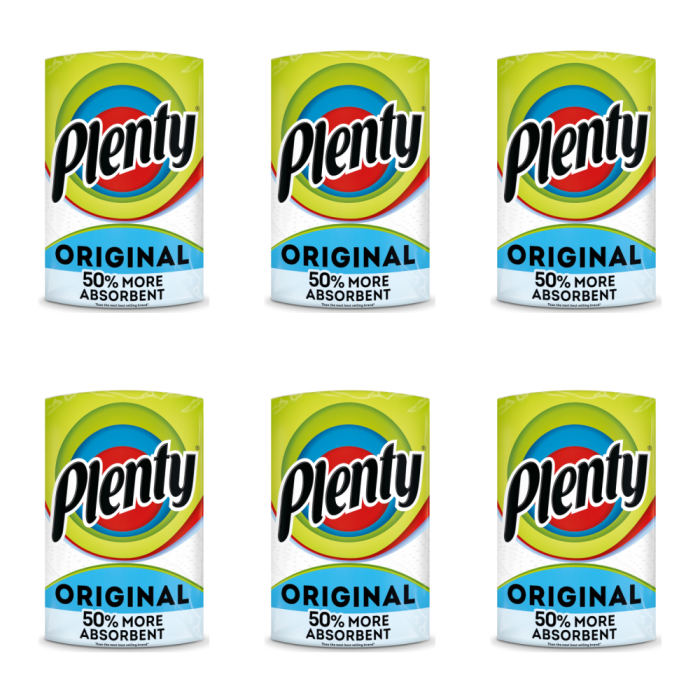 Plenty Kitchen Roll The Original One 95 Sheets - Pack of 6