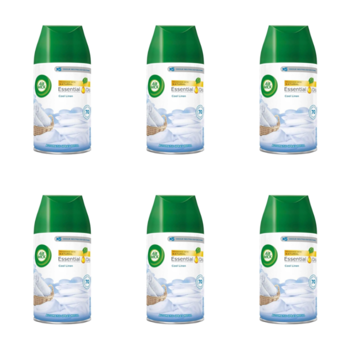 Air Wick Freshmatic Max Air Freshener Refill Cool Linen 250ml - Pack of 6