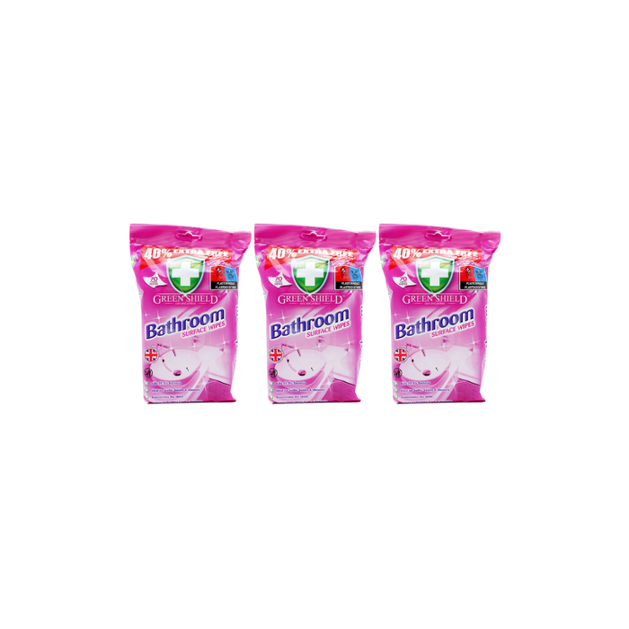 Greenshield Bathroom Surface Wipes 70 Wipes - Pack of 3