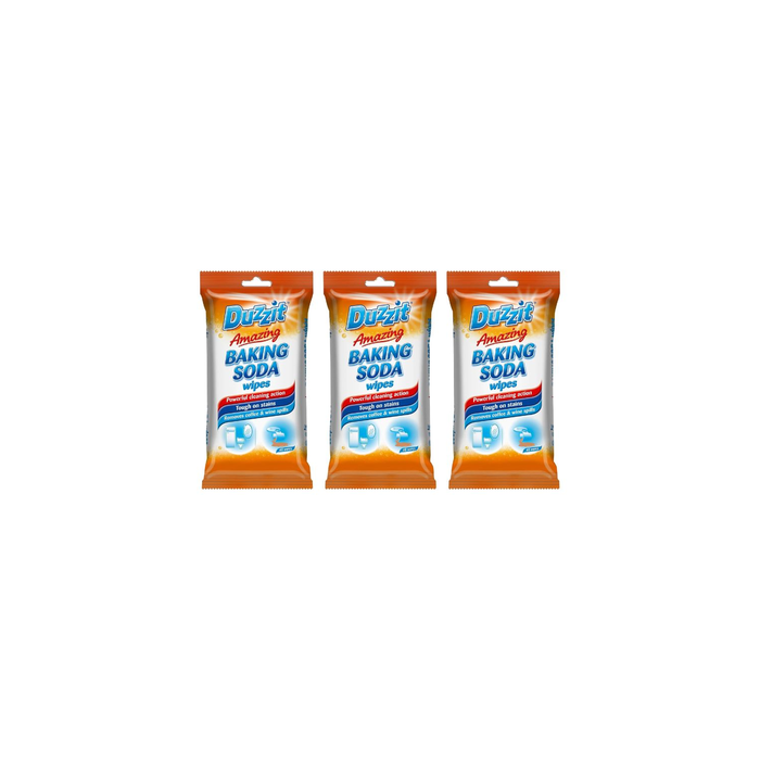 Duzzit Amazing Baking Soda Wipes - 40 Wipes - Pack of 3