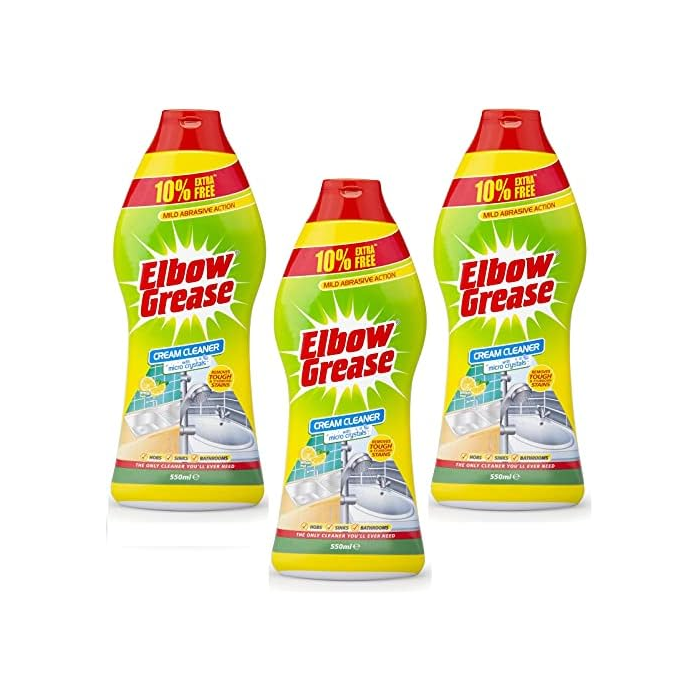 Elbow Grease Cream Cleaner with Micro Crystals 550ml - Pack of 3