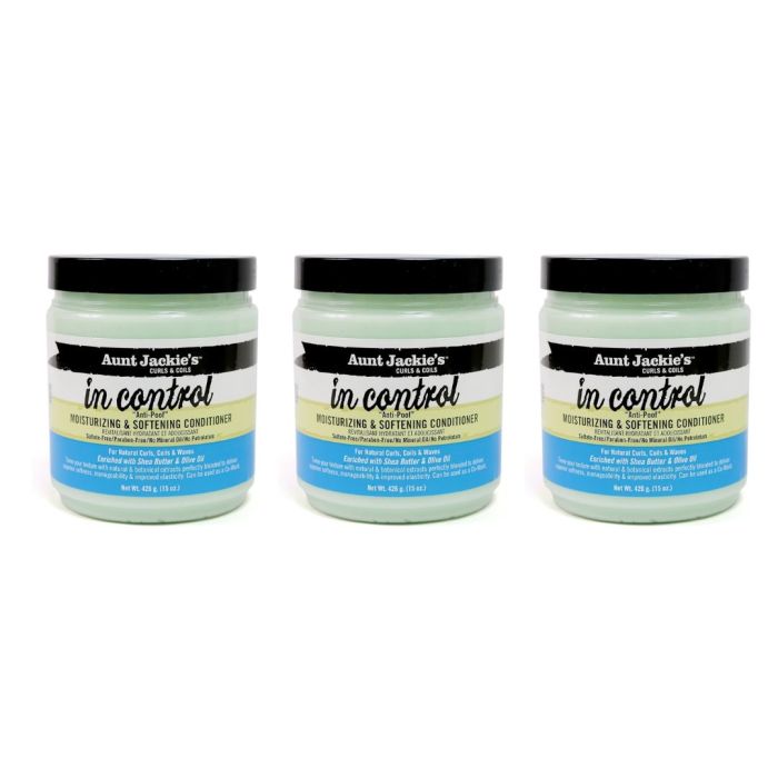  Aunt Jackies In Control Moisturizing & Softening Conditioner 426g - Pack of 3