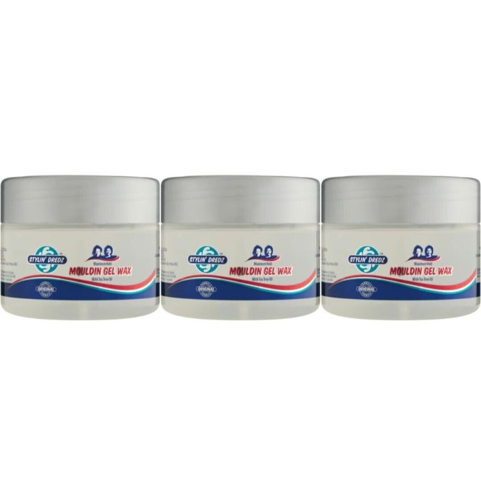 Stylin Dredz Mouldin Gel Wax Maximum Hold 250ml - Pack of 3