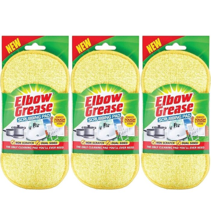 Elbow Grease Scrubbing Pad Non Scratch Dual Sided - Pack of 3