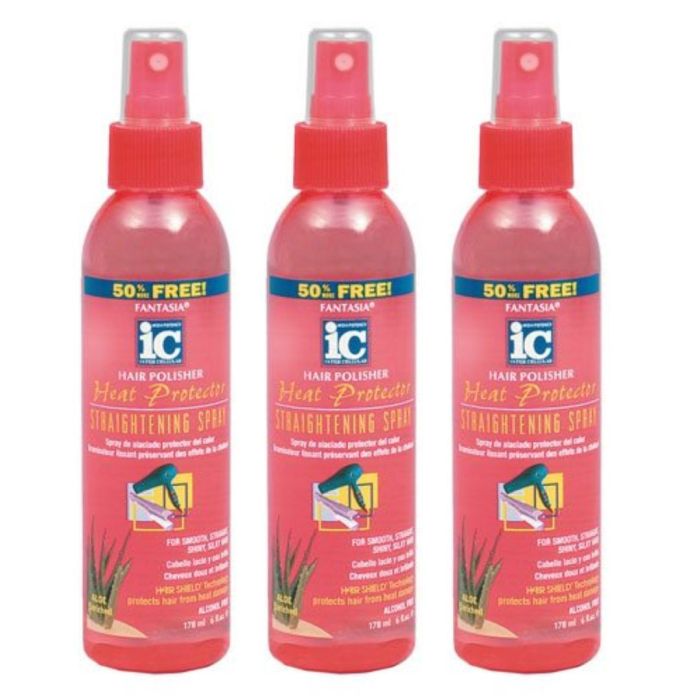 Fantasia IC Heat Protector Straightening Spray 6oz 177ml - Pack of 3