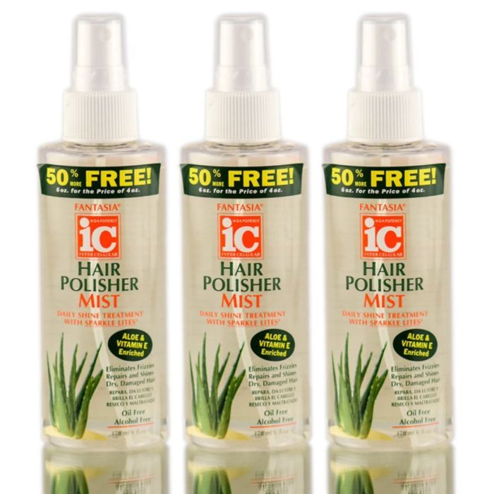 Fantasia IC Hair Polisher Mist Aloe Spray 6oz 178ml - Pack of 3