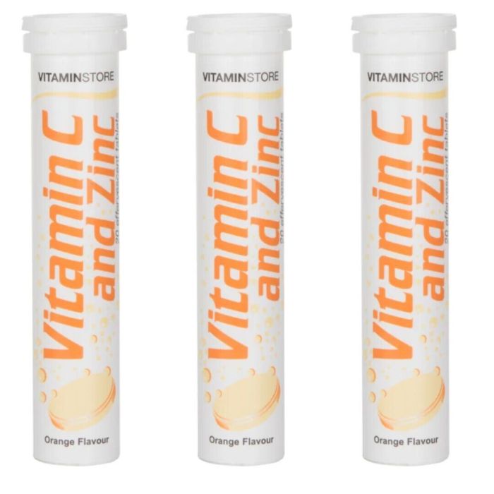 Vitamin Store Effervescent Vit C & Zinc Tabs - Pack of 3