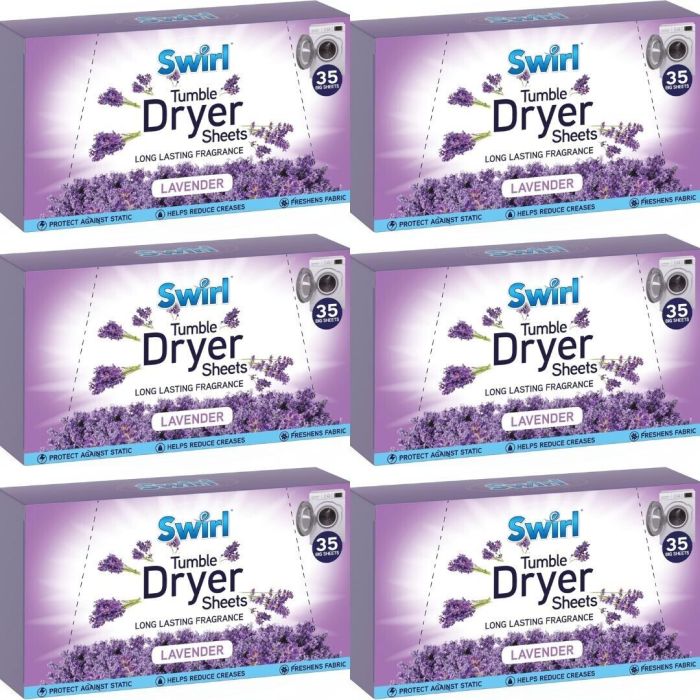 Swirl Laundry Sheets Lavender 35pk - Pack of 6