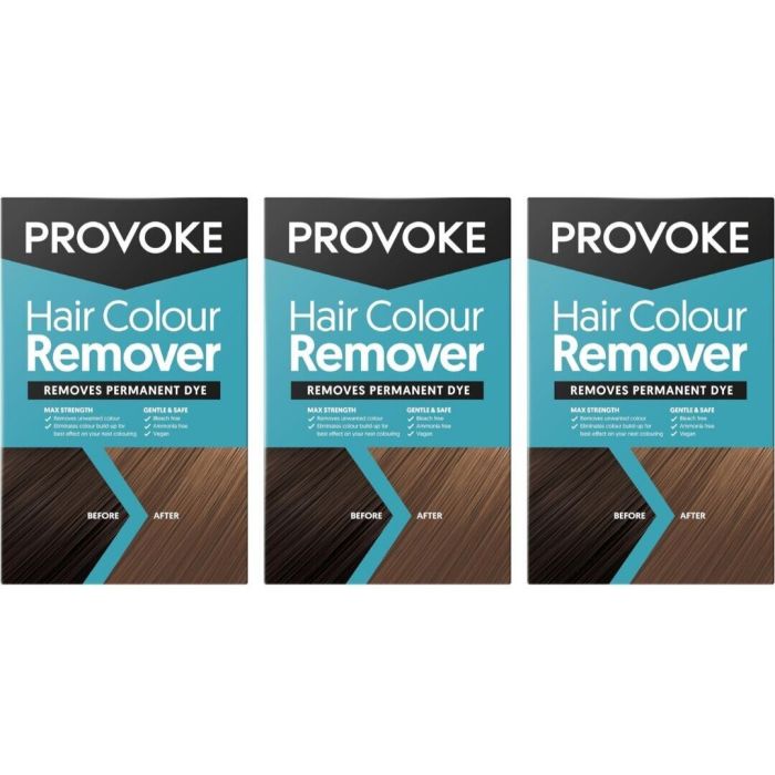 Provoke Permanent Hair Colour Remover - Pack of 3