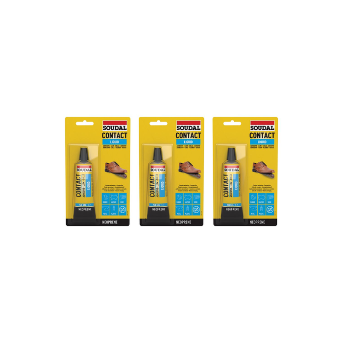 Soudal Contact Liquid Neoprene 50ml - Pack of 3