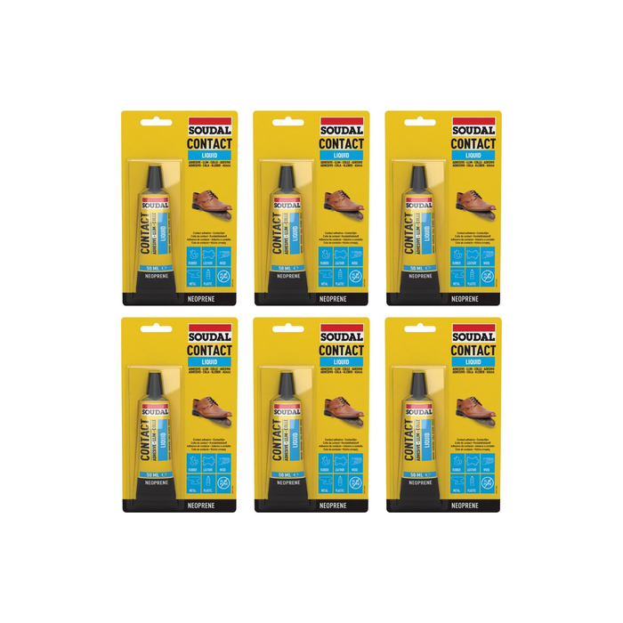 Soudal Contact Liquid Neoprene 50ml - Pack of 6