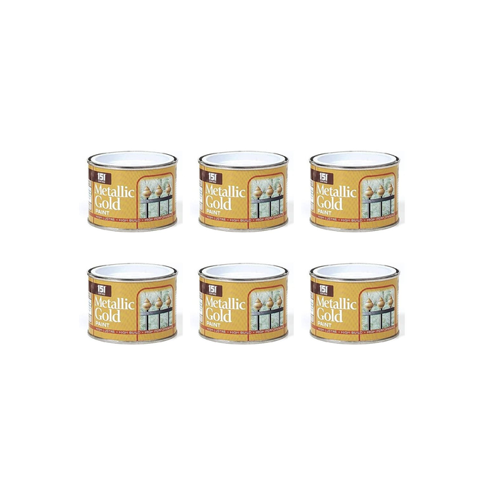 151 Coatings Premium Shine Metallic Gold Paint 180ML - Pack of 6