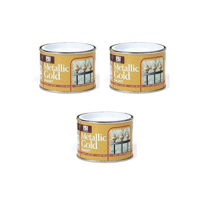 151 Coatings Premium Shine Metallic Gold Paint 180ML - Pack of 3