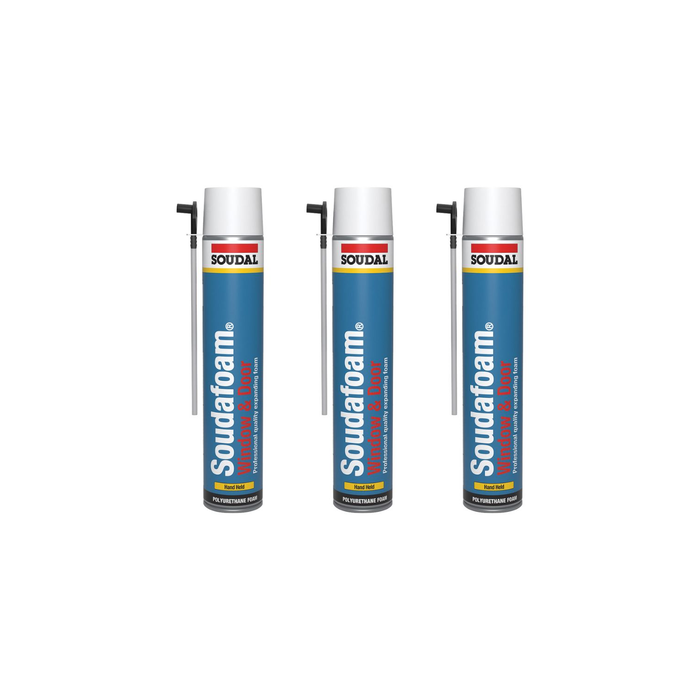 Soudal Soudafoam Window & Door Hand Held 750ml - Pack of 3