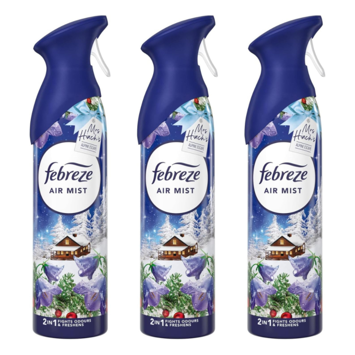 Febreze Mrs Hinch Alpine Escape air freshener spray 185ml OdourClear Technology
