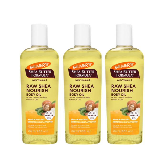 Palmer's Raw Shea Nourish Body Oil With Vitamin E 250ML - Pack of 3