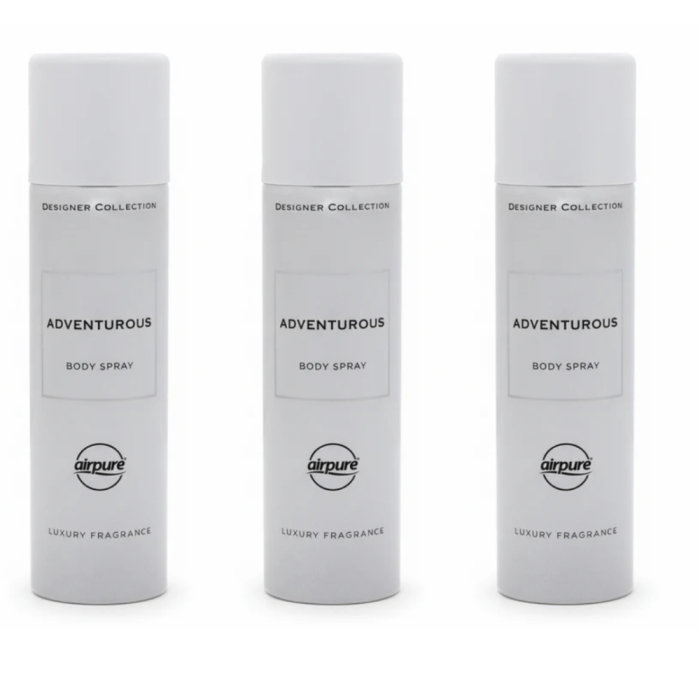 AirPure Designer Collection Adventurous Body Spray 150ML - Pack of 3