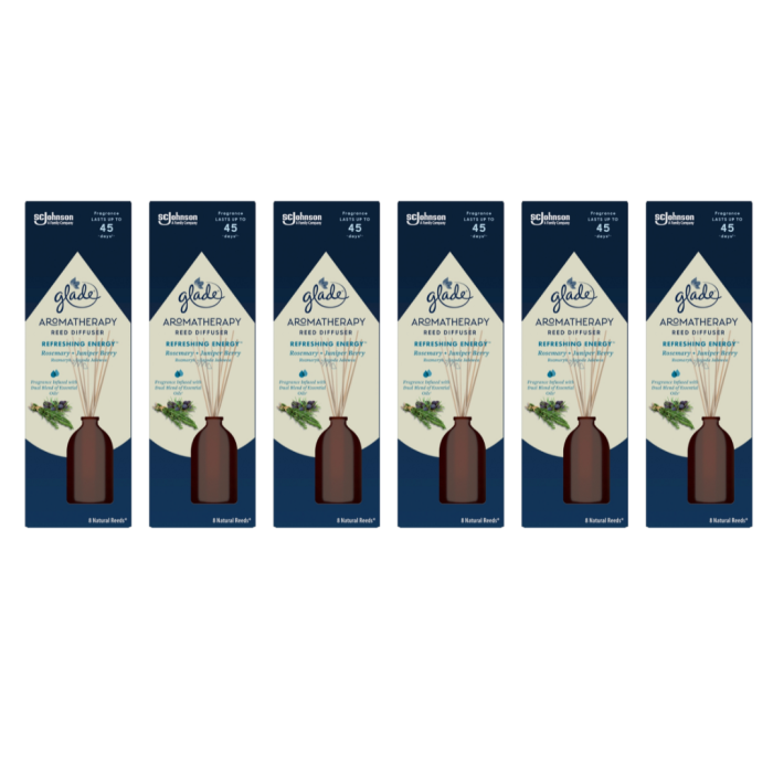 Glade Aromatherapy Reed Diffuser Rosemary & Juniper Berry 80ml - Pack of 6