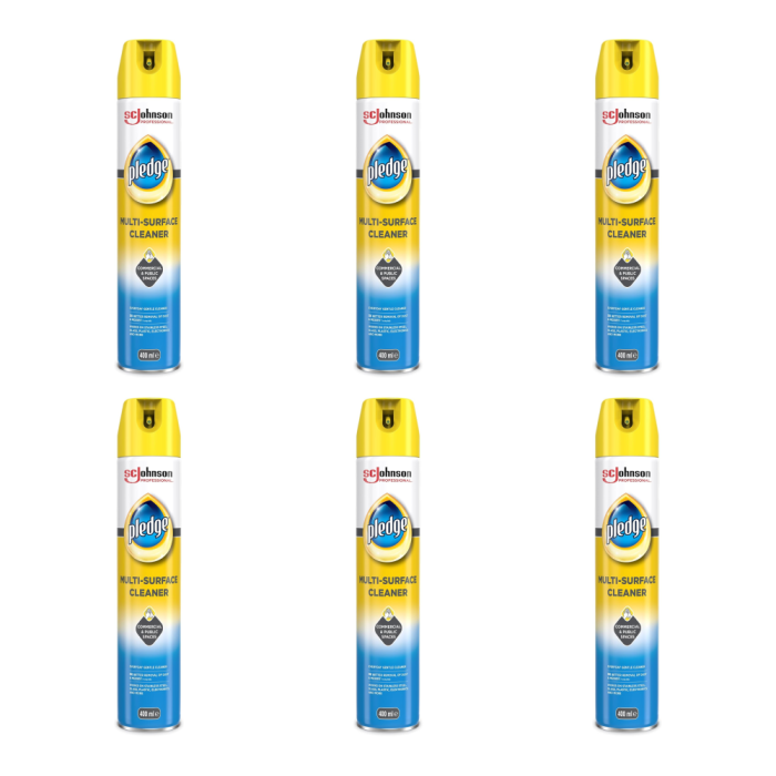 Pledge Multi Surface Cleaner Spray 400ml - Pack of 6