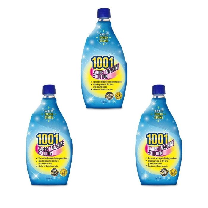 1001 Carpet Machine Solution & Upholstery Cleaner 500ml - Pack Of 3