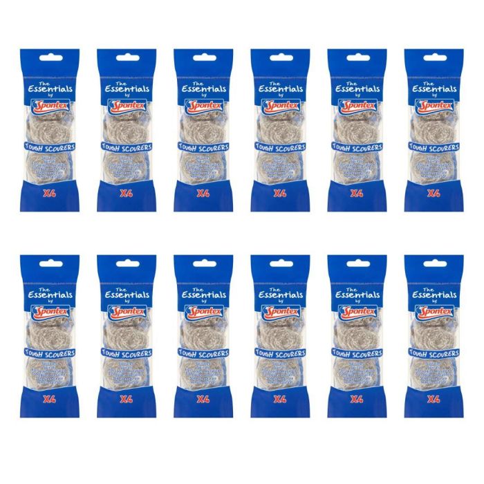 Spontex Essentials Tough Scourer 4 PK - Pack of 12