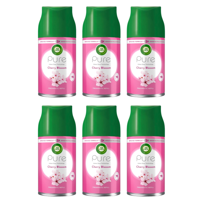 Air Wick Pure Air Freshener Cherry Blossom Freshmatic Refill 250ML - Pack of 6