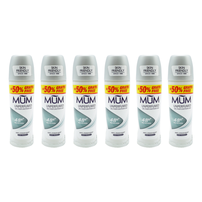 Mum Roll-On Deodorant for Women 75 ml - Pack Of 6