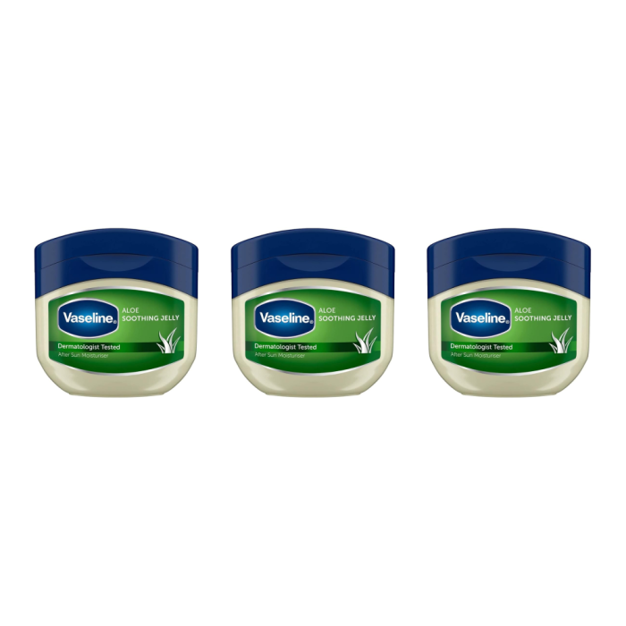 Vaseline Aloe Soothing Petroleum Jelly 50 ML - Pack of 3