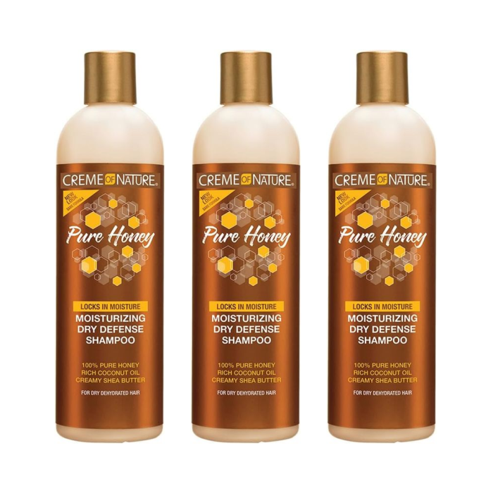 Creme of Nature Honey Moisture Dry Defense Shampoo 355ml - Pack of 3