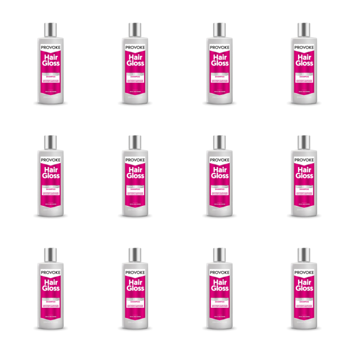 Provoke Hair Gloss High-Shine Coat Shampoo 200ml - Pack of 12
