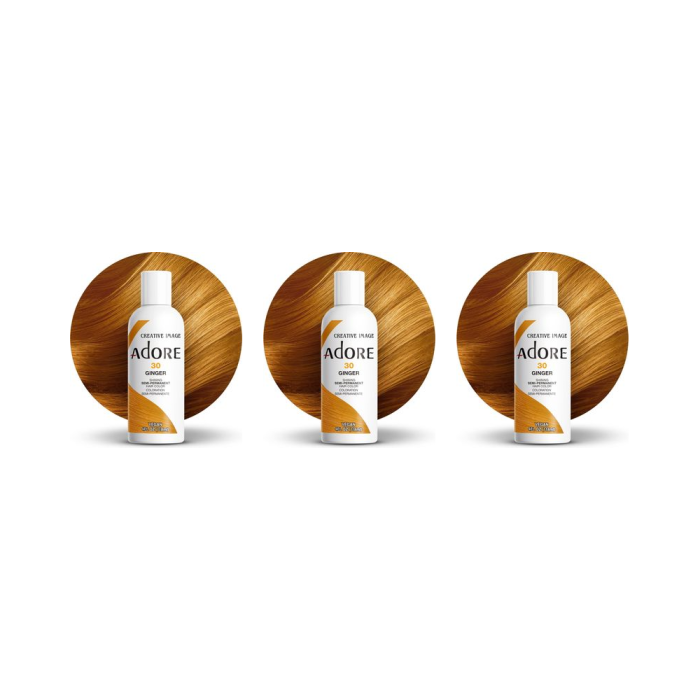 Adore Shining Semi Permanent Hair Colour Ginger 118ml - Pack of 3
