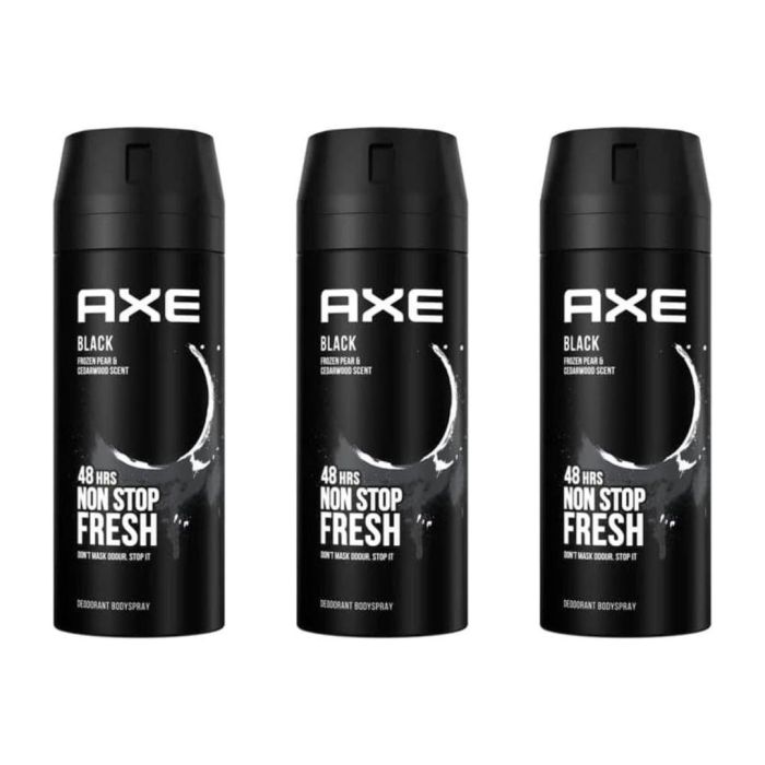 Axe Men Deodorant Black 48H Protection 150 ML - Pack of 3