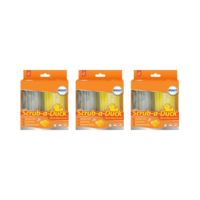 Airpure Scrub-a-Duck Wet and Wipe Duster 2 Pack - Pack of 3
