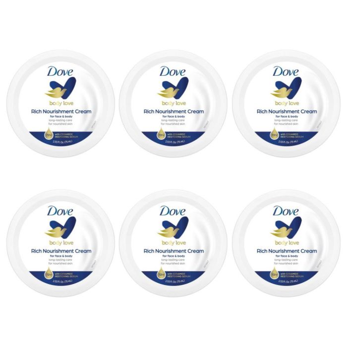 Dove Rich Nourishment Body Cream Intensive Moisturizing Care 75ml x 6