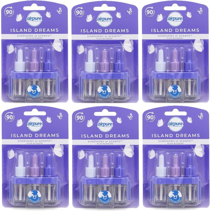Airpure Symphony of Scents Plug-in 3 Refills Island Dreams - Pack of 6