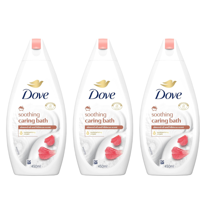 Dove Almond Cream & Hibiscus Soothing Bubble Bath 450ml - Pack of 3