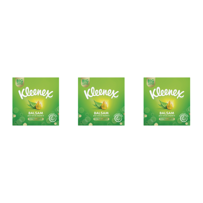 Kleenex Balsam XL Compact Tissues 40 Tissues - Pack of 3
