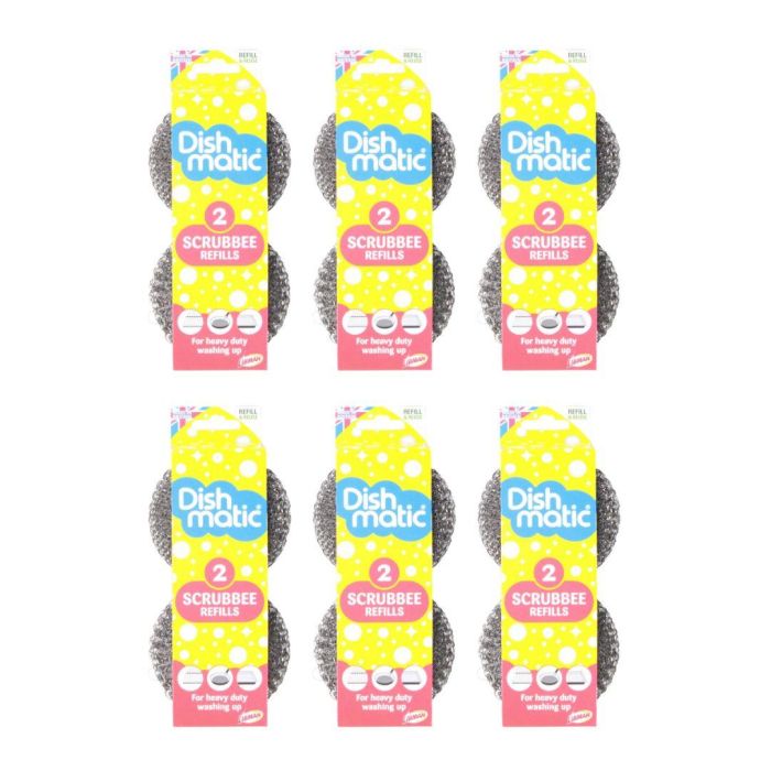 Dishmatic Scrubbee Refills 2 PK - Pack of 6