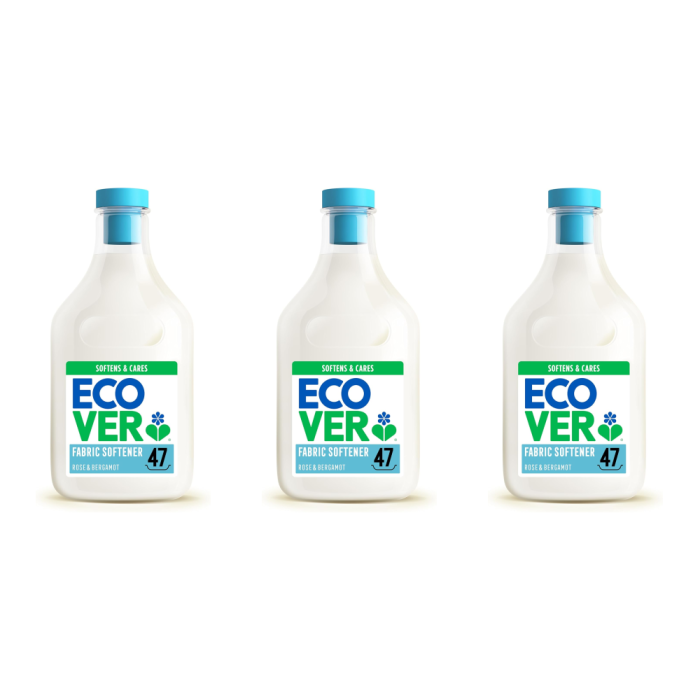 Ecover Fabric Softener Rose & Bergamot 1.43L - Pack of 3