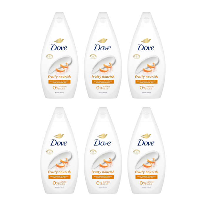 Dove Fruity Nourish Body Wash 450ml - Pack of 6