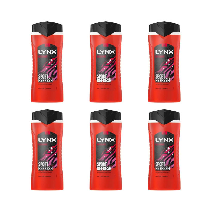 Lynx Sport Fresh Recharge Shower Gel 500 ML - Pack of 6