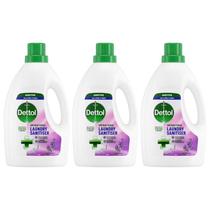 Dettol Antibacterial Laundry Sanitiser Soothing Lavender 3L - Pack of 3