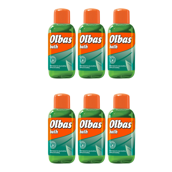 Olbas Bath Oil Natural Vapours for Easy Breathing Relief 250 ml - Pack of 6