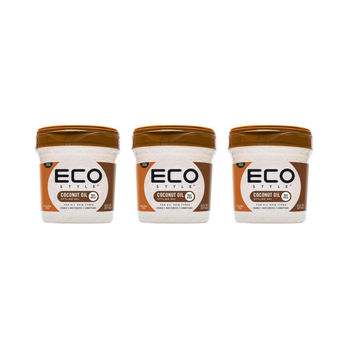 Eco Style Coconut Oil Hair Gel Hair Gel 473 ml - Pack of 3