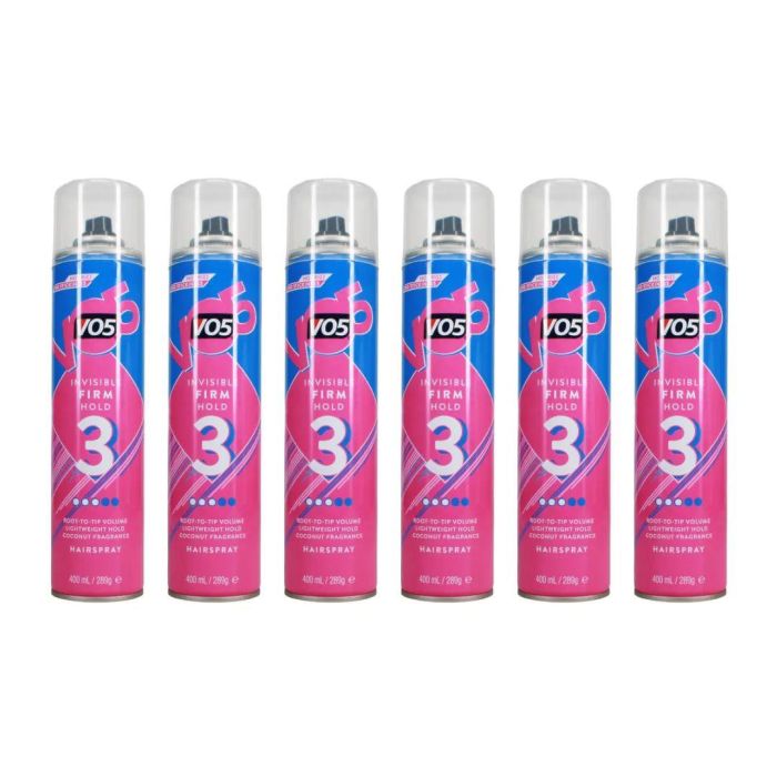 VO5 Invisible Firm Hold Hairspray 400 ML - Pack of 6