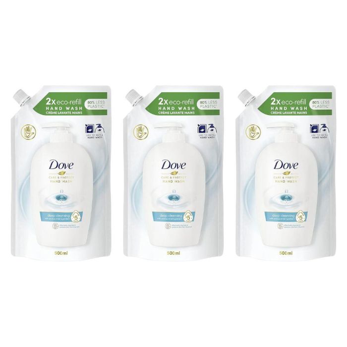 Dove Liquid Hand Wash Refill Care & Protect 500ml x 3