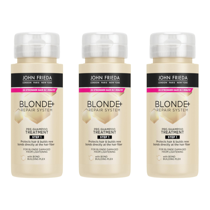 John Frieda Blonde+ Repair System Pre-Shampoo Treatment 100ML - Pack of 3