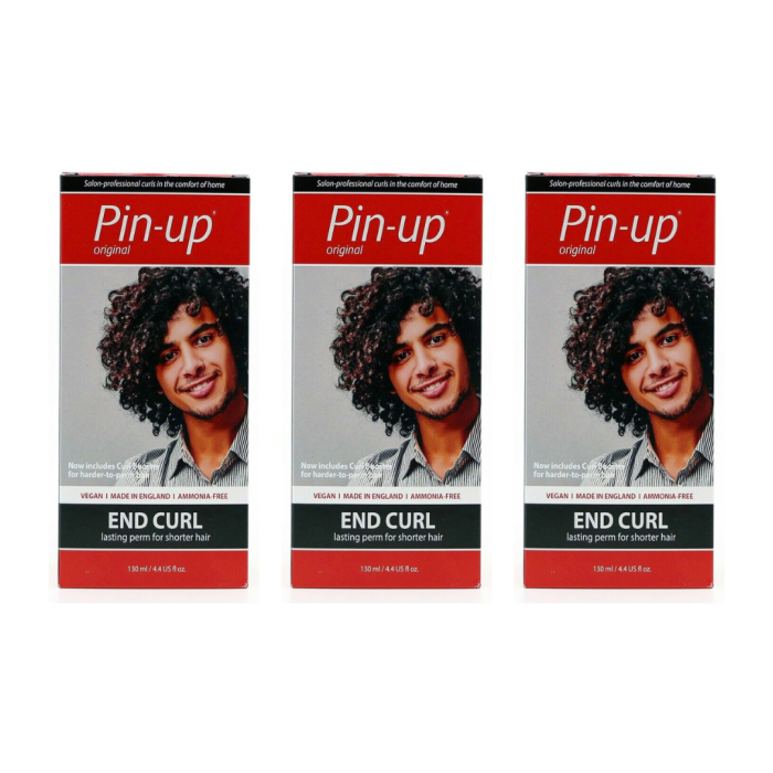 Pin-Up Original End Curl Lasting Perm for Shorter Hair 130ml - Pack of 3